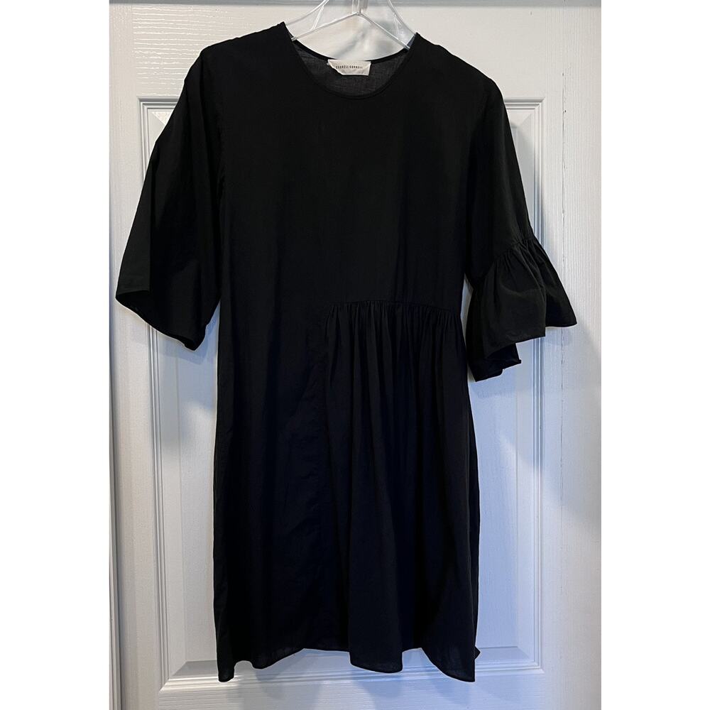 Correll Correll Coco Asymmetrical Ruffle Black Dress Size XS